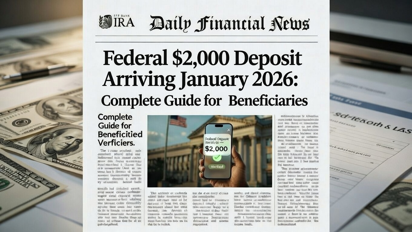Federal $2,000 Deposit Arriving January 2026: Complete Guide for Beneficiaries
